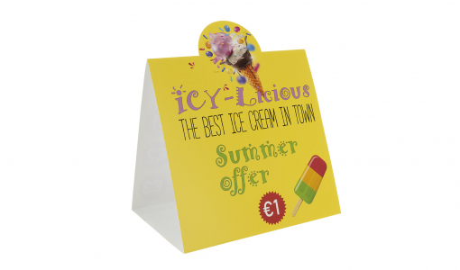 Table Sign 93 x 148 mm with full colour print