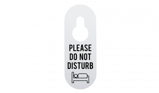 Door Hanger 106 mm x 280 mm with black print