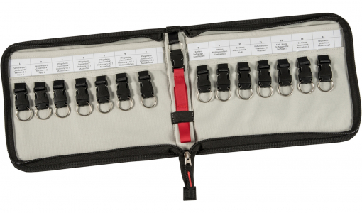 Black Key Holder Pouch for 14 keys