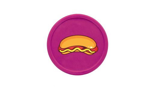 Bordeaux round Biodegradable Token printed with standard design