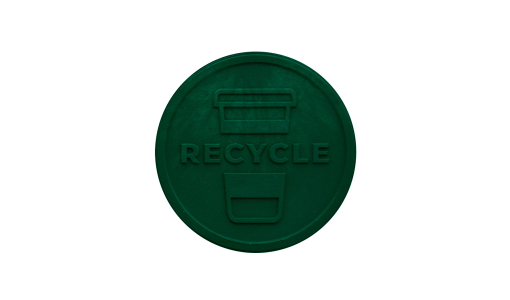 Dark green Exchange Token in Stock in biodegradable material with embossed standard design