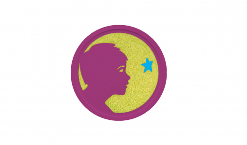 Bordeaux round Biodegradable Token with full colour print