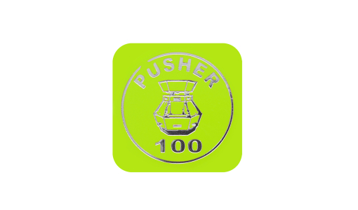 Neon green Funfair Token square shaped with foil print