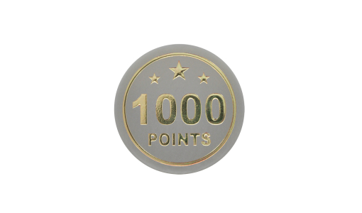 Silver Funfair Token round with foil print