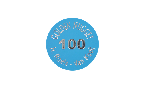 Light blue Funfair Token round with foil print