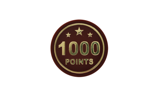 Brown Funfair Token round with foil print