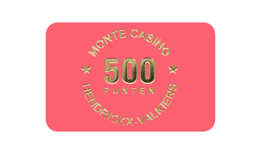 Bright pink Funfair Token rectangular with foil print