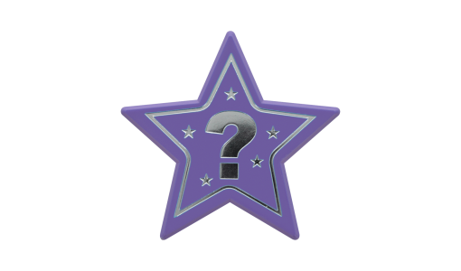 Purple Funfair Token star shaped with foil print