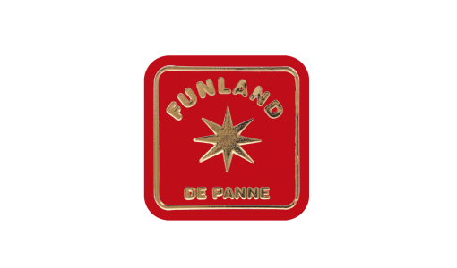Red Funfair Token square shaped with foil print