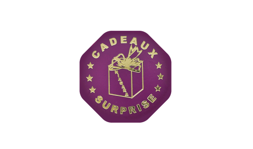 Dark purple Funfair Token octagon with foil print