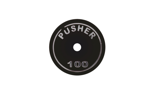 Black Funfair Token round with foil print and pierced with hole