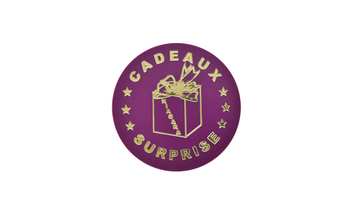 Dark purple Funfair Token round with foil print