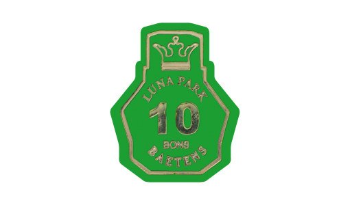 Light green Funfair Token pusher with foil print
