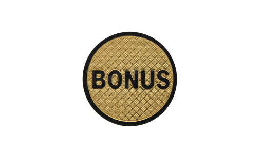 Black Funfair Token round with foil print