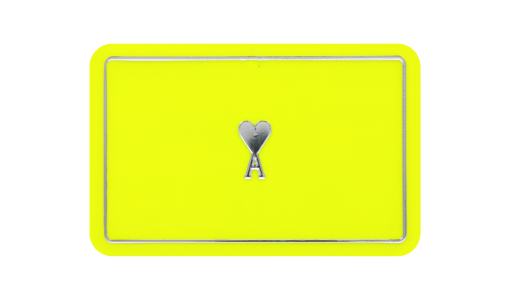 Neon yellow Funfair Token rectangular with foil print