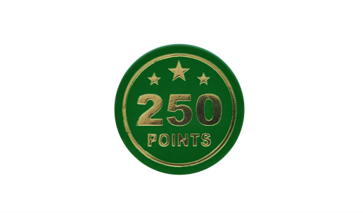 Dark green Funfair Token round with foil print