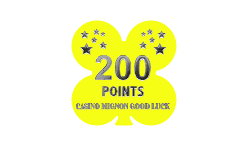 Neon yellow Funfair Token lucky clover shape with foil print