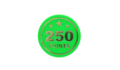 Apple green Funfair Token round with foil print