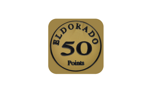 Gold Funfair Token square shaped with foil print