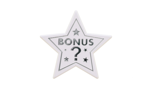 White Funfair Token star shaped with foil print