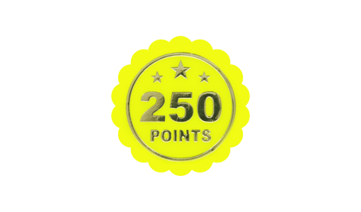 Neon yellow Funfair Token serrated with foil print