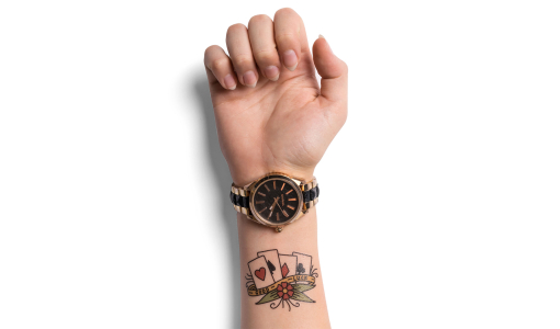 Plaktattoo in kleur