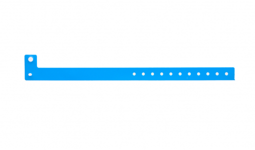 Blue Vinyl Wristband narrow without print