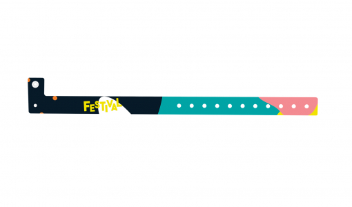 Vinyl Wristband narrow with full colour print design 2