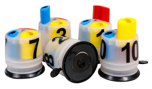 Three-colour set of magnetic Car Top Hats