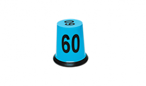 Blauw genummerd dakblok