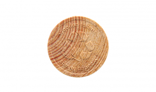 Jetons en bois avec un visuel gravé