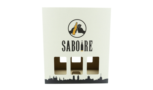 Cardboard Gift Box for 6 bottles of 33 cl personalised with full colour print