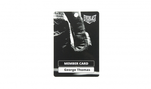 Synaps Badge with black print and round perforation