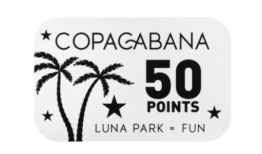 Big Funfair Ticket personalised with black print