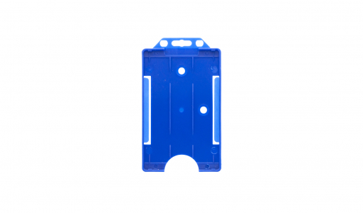 Royal blue Hard Badge Holder with vertical opening