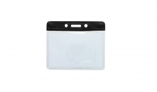 Black Flexible Badge Holder with horizontal opening