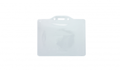 Transparent Flexible Badge Holder from Stock with horizontal opening