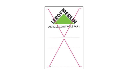 Leroy Merlin - Label 40mm x 25mm 2 Colours 1 Side