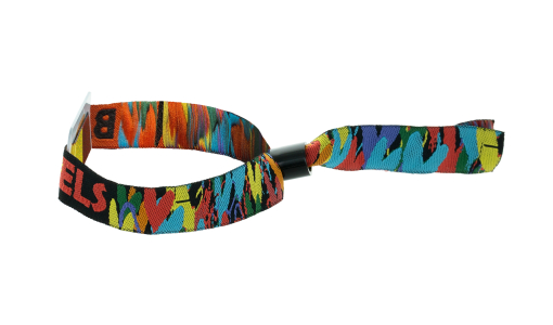 Woven Fabric Wristband with safety closure and NFC-tag