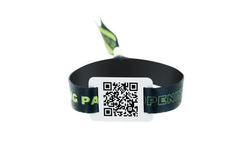 Bracelet en tissu imprimé avec étiquette imprimable