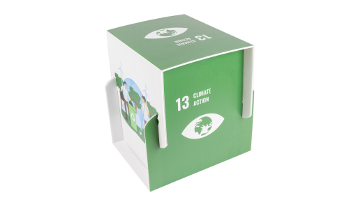Printed Cube Seat with personalisation and SDG design