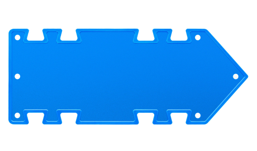 Blank Arrow Sign in blue