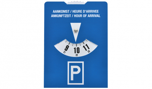 Blauwe parkeerschijf