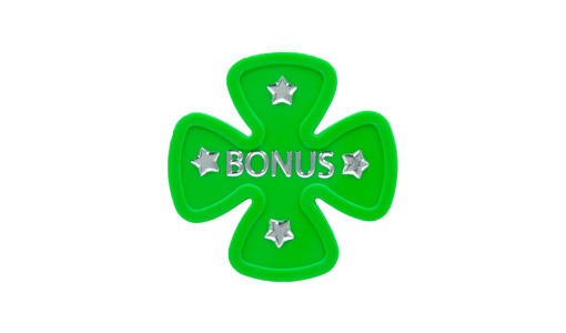 Lucky Clover Token in light green with foil print