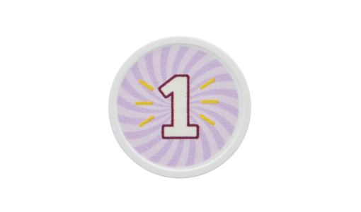 Token in Stock with printed number 1