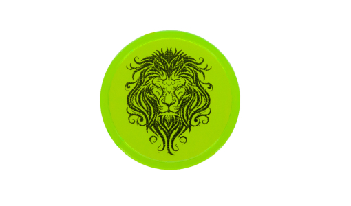 Transparent green Plastic Token with black print