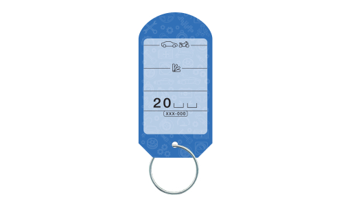 Gepersonaliseerde sleutellabel met ring