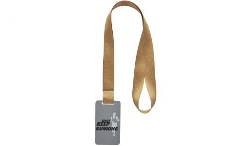 Rectangular Aluminium Dibond Silver Medal with printed design and pre-printed ribbon