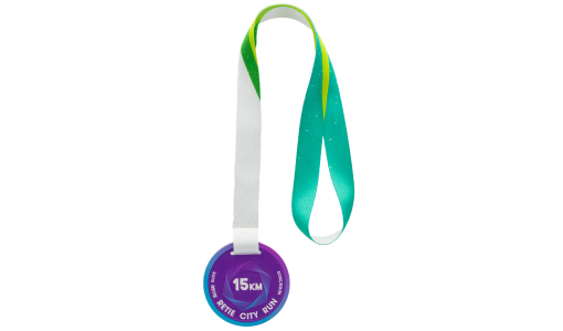 Printed Biodegradable Medal with R-PET ribbon