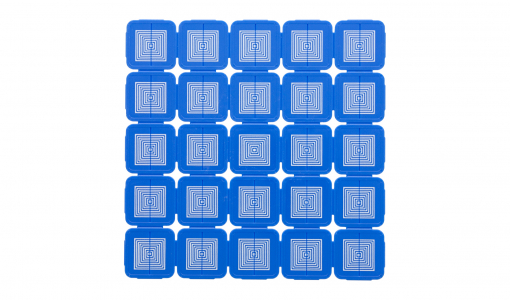 Dark blue Recycled Plastic Festival Tokens with 1 colour print